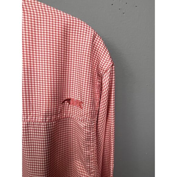Mountain Khakis Shirt Men Large Coral Plaid Vented‎ Hiking Outdoor Button Up - Picture 8 of 9